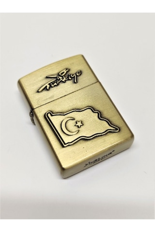Tesbih Sakarya Dalgalı Türk Bayrak Motif'li - Benzin'li Zippo Tarzı Çakmak