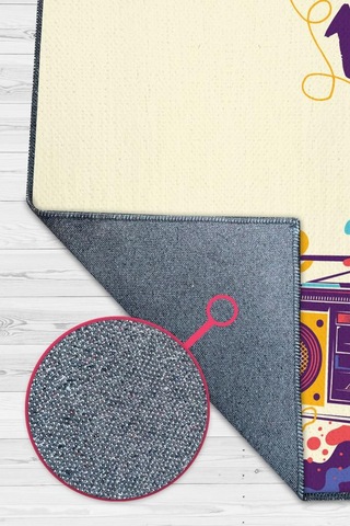 Homshtag Çok Renkli Müzik Halısı Renkli Dekoratif Parti Halısı Çok Renkli