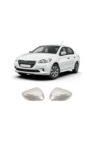 Peugeot 301 Uyumlu 2012-2018 Krom Ayna Kapağı 2 Parça Paslanmaz  Çelik