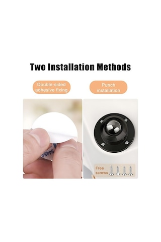 Pazly 4 Adet Paslanmaz Çelik Siyah Mini Döner Tekerlekler Masa Sandalye Tekerleri 360 Dönme Evrensel Teker Siyah