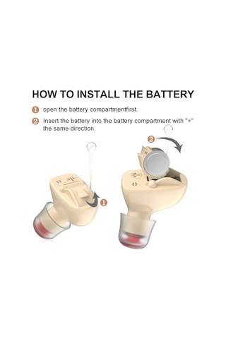 Hongboboutique Sound Amplifier İnvisible Hearing Aid Price Battery A10 Red And Blue - A Pair 01