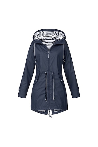 Sones Kadın Su Geçirmez Yağmurluk Kapşonlu Yağmurluk Lacivert