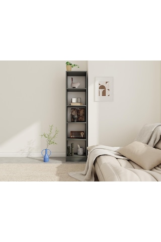 Mm 5 Bölmeli Kitaplık Yl Kygr 400 300 1690 Koyu Gri