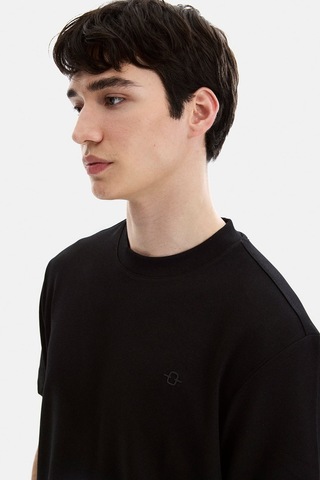 Backandbond Siyah Regular Fit Basic Bisiklet Yaka Tişört
