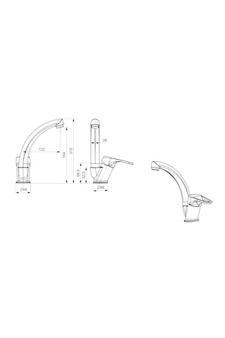 Layer Eviye Bataryası Kısa Boru Krom