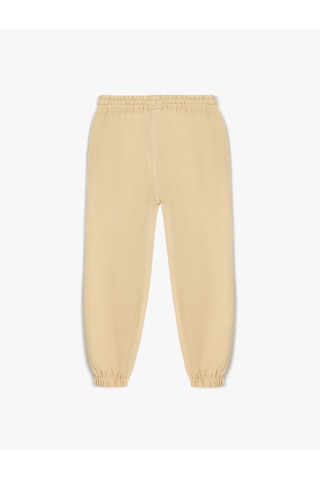 Koton Pamuklu Beli Bağcıklı Cepli Basic Jogger Pantolon Bej 5smb40037tw Ekru