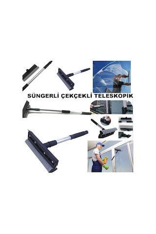 Yüksek Cam Sileceği Süngerli Çift Taraflı Cam Sil Çekçekli