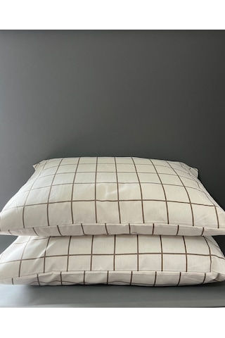Pamuklu 2 Adet Fermuarlı 50x70 Cm Yastık Kılıfı