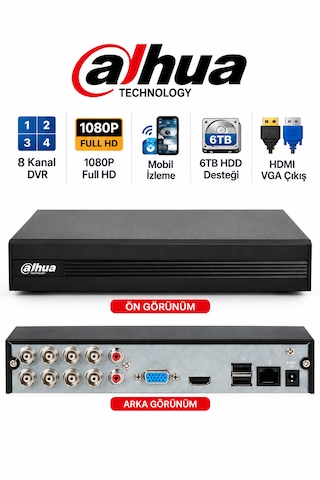 Xvr1b08ı-t 8 Kanal Hdcvı Kamera Kayıt Cihazı