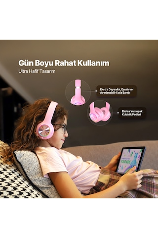 Soundbuddy Funled 2KM172 Bluetooth 5.3 Led Işıklı Kulak Üstü Kulaklık