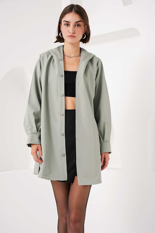 Gabria Çıtçıtlı Trenchcoat Mint Yeşili