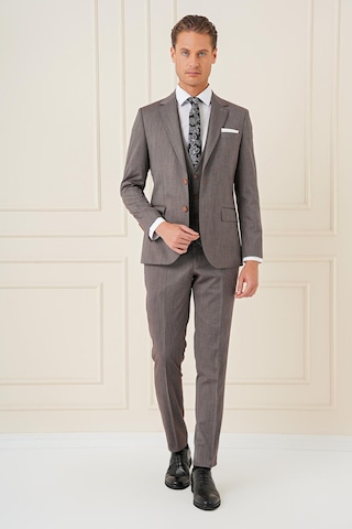 Efor Slim Fit Esnek Yelekli Klasik Vizon Takım Elbise Tk 897 Vizon