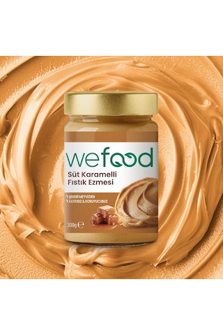 Wefood Süt Karamelli Fıstık Ezmesi 300 Gr 8683347036905