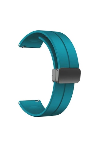 Samsung Galaxy Uyumlu Watch Active 2 44mm Krd-84 20mm Silikon Kordon - Kırmızı