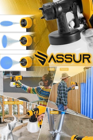 Assur Plus 21V Çift Akülü 300 MM Vernik Sprey Boya Püskürtme Makinesi - 2519