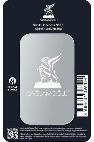 Sanal Kuyumculuk 50 Gram Külçe Gümüş