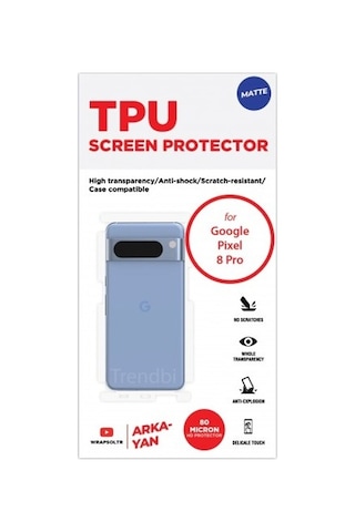 Google Pixel 8 Pro Mat Arka Ve Yan Koruyucu Tpu Film