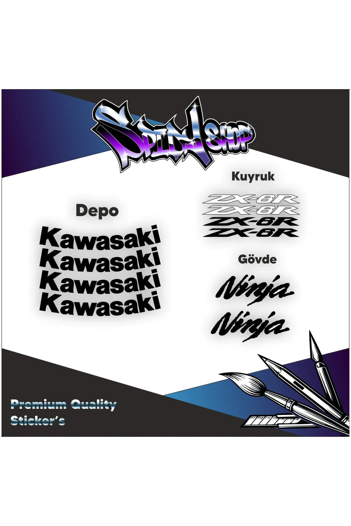 Zx-6r 2008  Sticker Set