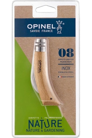 Opinel No 8 İnox Kayın Saplı Paslanmaz Çelik Bag Kamp Çakısı Çok Renkli