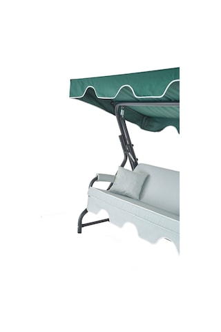 Olea 3 Kişilik Bahçe Balkon Teras Salıncağı Yeşil Çizgili Yeşil