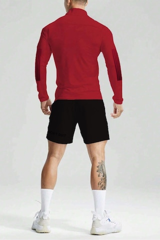 Ghassy Co. Erkek Running Hızlı Kuruma Nem Emici Teknik Performan Uzun Kollu T-shirt 001 Kırmızı