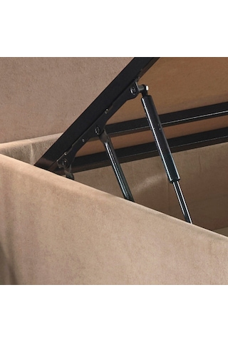 Nironyatak Niron Polo Baza Ve Başlık Seti -100 x 200 CM Cm Tek Kişilik Sütlü Kahv