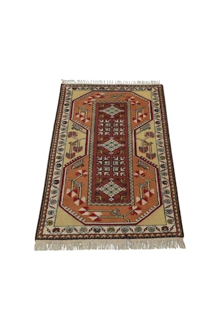 Zehra Abla Halı Vintage El Dokuma Ender Bozalan Milas Muğla Yün Halı 7364 Çok Renkli