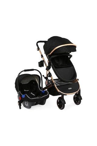Yoyko Capsule Egg Travel Sistem Bebek Arabası Siyah Rose Siyah-rose