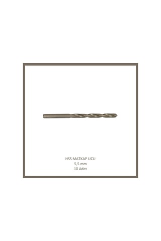 Hss Matkap Ucu 5,5 Mm, Metal, Ahşap, Plastik İçin 10 Adet