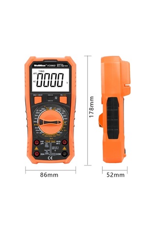 Wellhise Vc890d Ölçü Aleti Multimetre Avometre Nvc Işıklı Ekran El Feneri True Rms