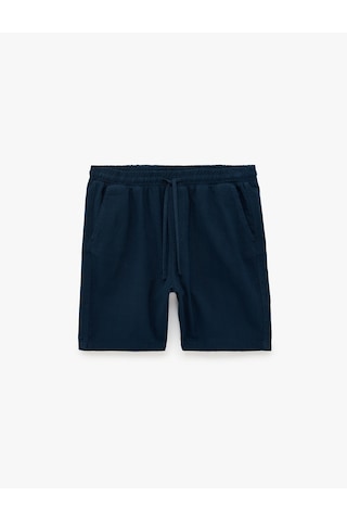 Koton Regular Fit Cepli Pamuklu Beli Bağcıklı Yazlık Şort Lacivert 6sam40121hw