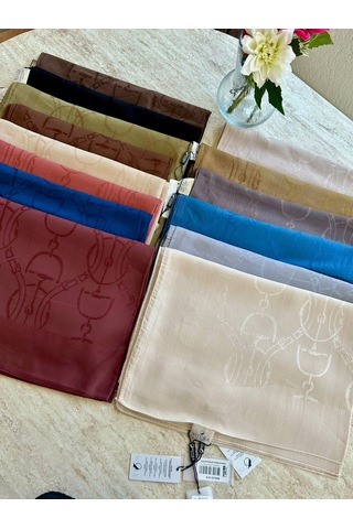 Noura Scarf Diamond Maria Şal Bakır Çok Renkli
