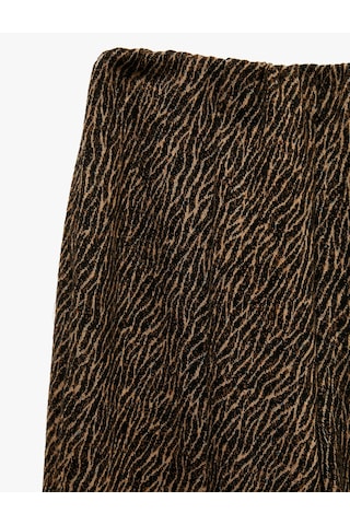 Koton Lastikli Paça Cepli Desenli Jogger Pantolon Siyah Desenli 7wak40021uk Bdl