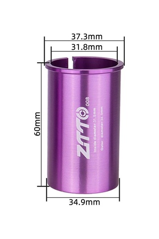 Ztto Bisiklet Koltuğu Direği Adaptörü Alüminyum Bisiklet Selesi Direği Tüpü Azaltıcı Kol Dönüştürücü - 31,8 Mm'den 34,9 Mm'ye