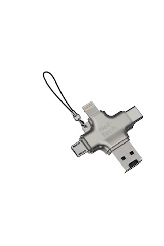 Nettech Nt-cr03 Lighting + Type-c + Micro To Usb Sd Kart Okuyucu - Gri Diğer
