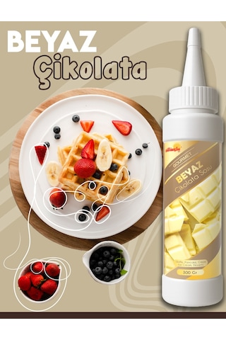 Beyaz Çikolata Sos - Waffle& Pankek& Tatlı& Dondurma Sos - 300gr
