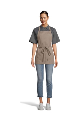 Unisex Ayarlanabilir 3 Cepli Restoran Önlüğü Haki, Tek Beden Diğer