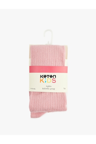 Koton Dokulu Külotlu Çorap Pembe 6wkg80100aa Gül