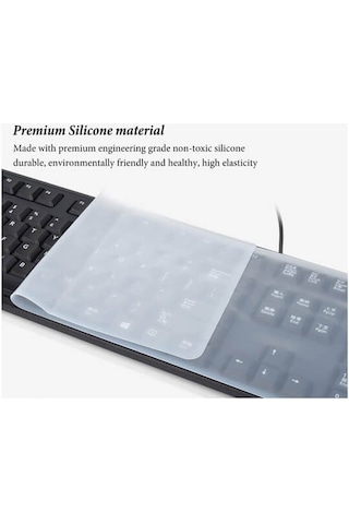 Bilgisayar Pc Klavye Silikon Koruyucu - 45*14Cm