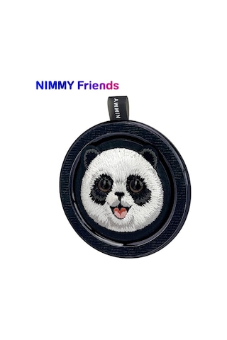 Magsafe Uyumlu Big Eyes Değiştirilebilir Manyetik 3d Nakışlı Panda Telefon Standı 2.0