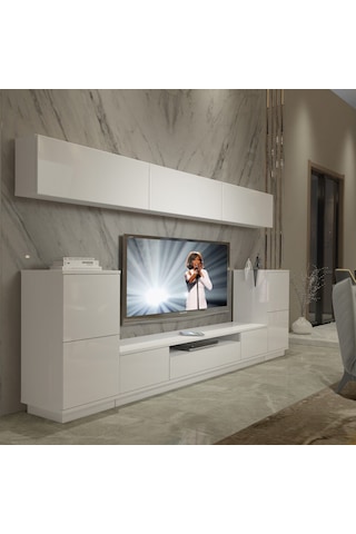 Decoraktiv Trendstyle 9s Slm Tv Ünitesi Tv Sehpası Beyaz