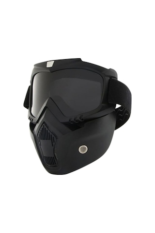 Prosev Motosiklet Kask Maskesi Ve Gözlüğü Mkm Siyah