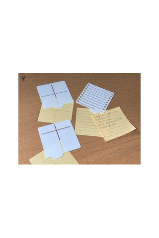 Ofis Ve Çalışma Masası Organizeri - Post-it Tutucu Stencil Şablon Setli - Modern Tasarım Diğer