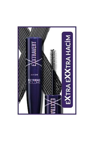 Avon Exxtravert Ekstra Hacim Veren Maskara Blackest Black