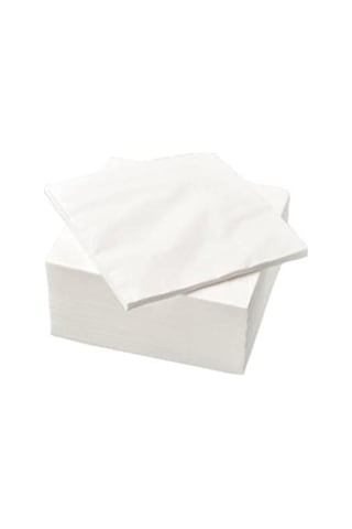 Omnisoft 24 x 24 CM 1/4 Çift Katlı Lüks Servis Peçetesi Beyaz 24 Paket 2400 Adet