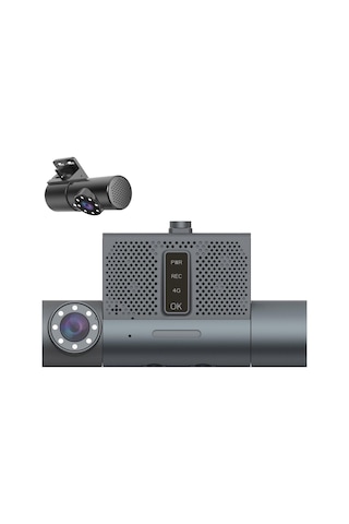 Techsmart Dahili 2 Kameralı + Harici 1 Kamera + Wıfı + H265 Mobil Araç Kamera Tch-bk6mzh-3ch