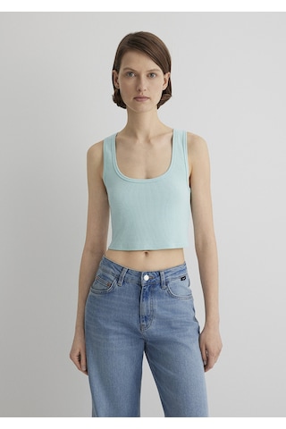 Mavi - Yeşil Crop Basic Atlet 1613071-71731 Yeşil