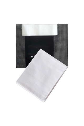 3 Lü Özel Paket Premium Erkek Mendil Seti %100 Pamuk 42x42 Cm Beyaz Çok Renkli