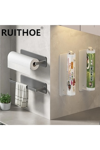 Maoyaya Kağıt Havluluk Kendinden Yapışkanlı Tuvalet Rulo Kağıt Tutucu Çok Renkli, Pratik Tasarım Çok Renkli