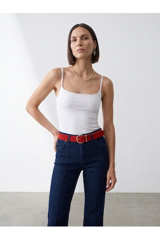 Dilvin 21200 Bra-free Askılı Top-beyaz